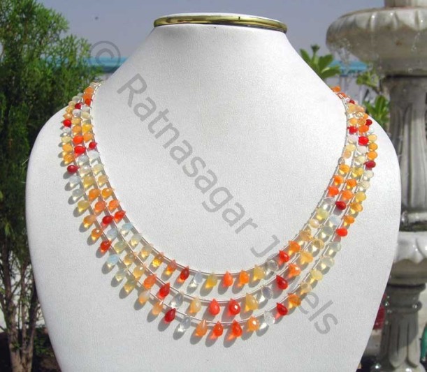 Mexican Fire Opal Gemstones Beads